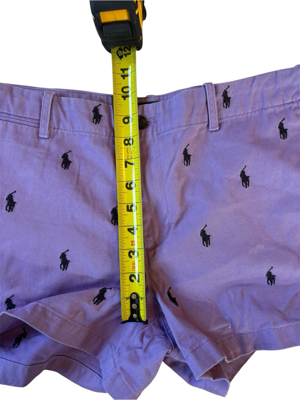 Ralph Lauren Sport Women's Chino Shorts Embroidered Pony Logo Purple Size 12 - Picture 7 of 7